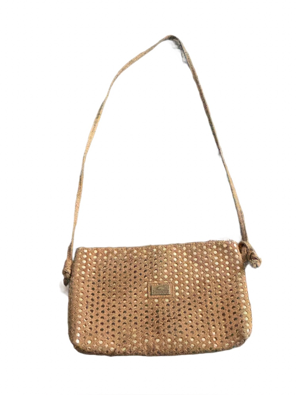 Montado Portugal Vegan Cork Laser-Cut Crossbody Pouch Bag - Eco-Friendly Tan